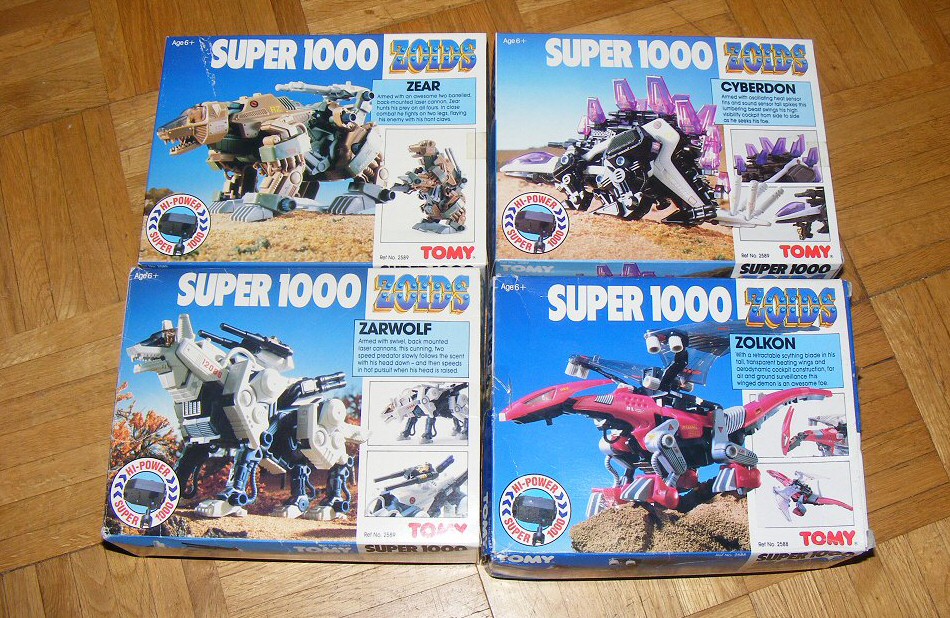 Zoids 1988 - 4 Zoïds Super 1000