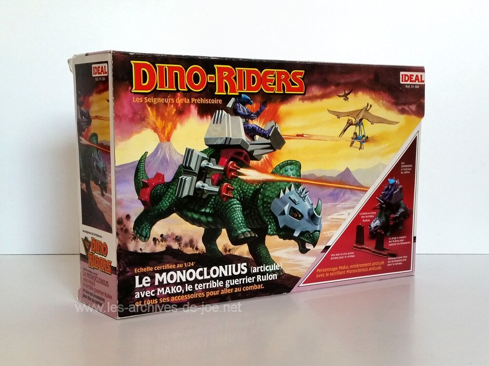 Dino Riders Rulon - Monoclonius - face avant de la boite