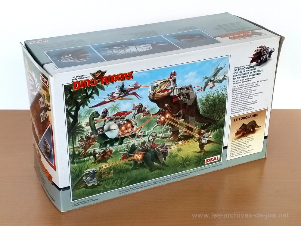 Dino-Riders Torosaure avec Gunner et Magnus - dos la boite