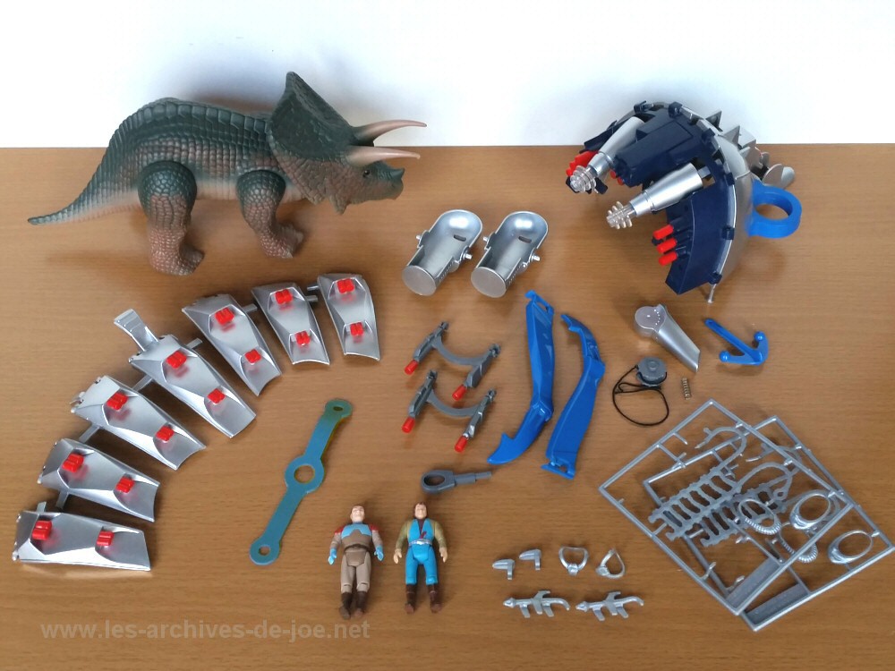 Dino-Riders Torosaure avec Gunner et Magnus - Toutes les pièces