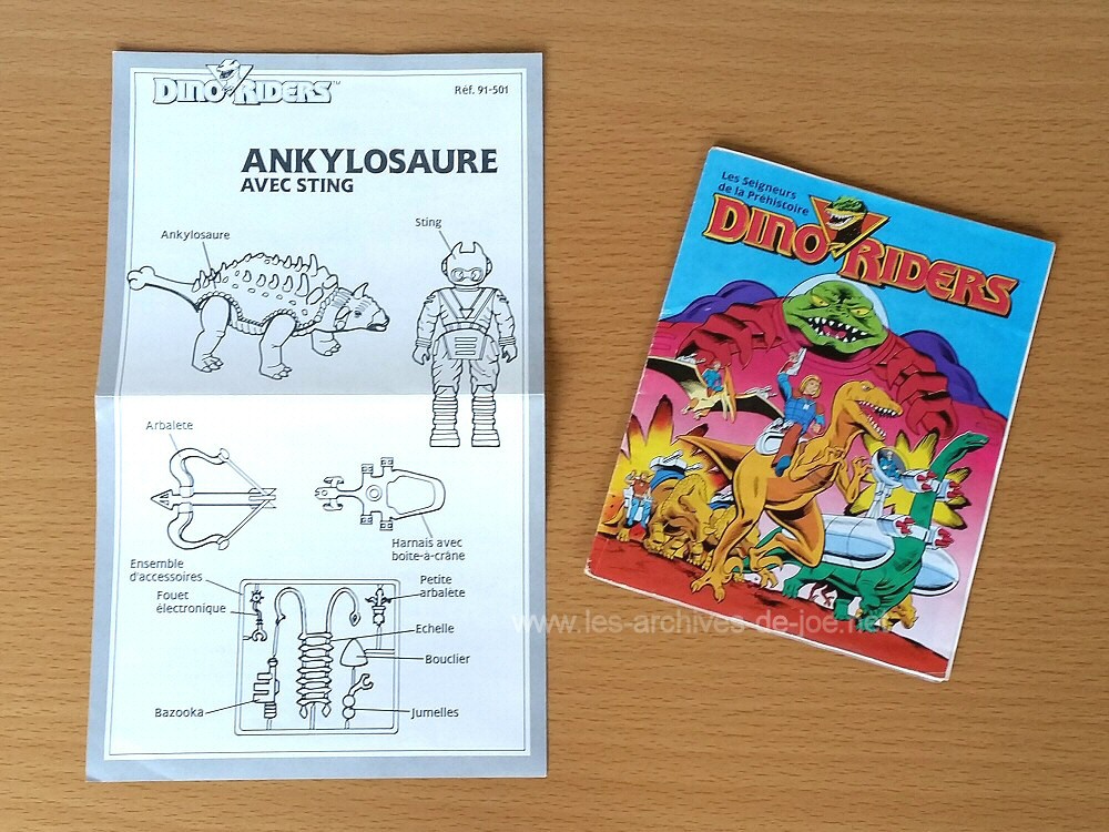 Dino Riders Ankylosaure - Notice et mini-BD
