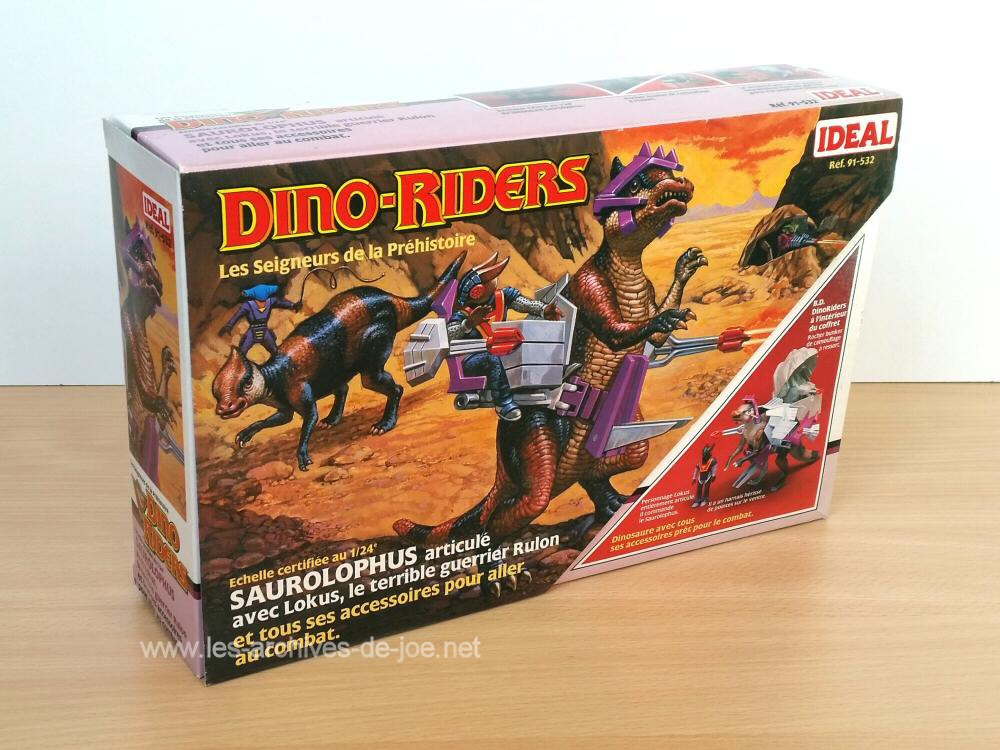 Dino-Riders Saurolophus avec Lokus - face avant de la boite
