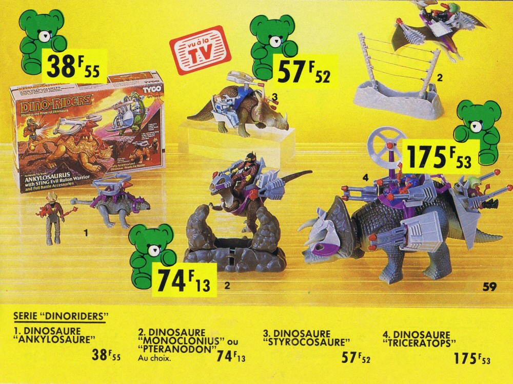 Dino-Riders - Catalogue Continent novembre 1988
