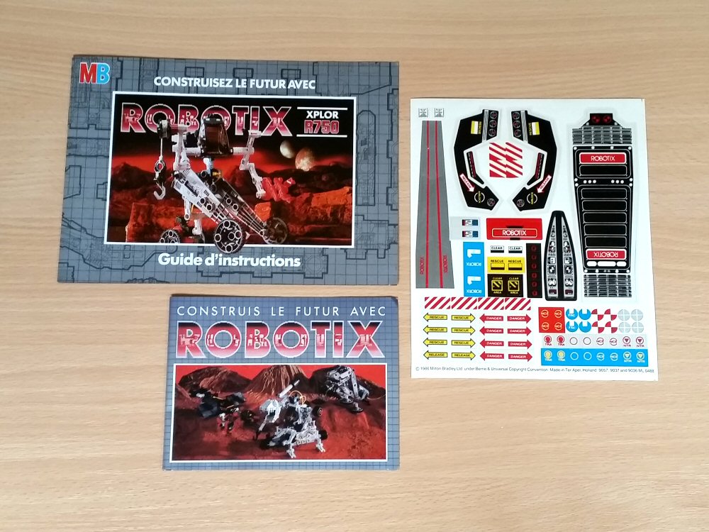 Robotix R750 Xplor - Notice, stickers et publicité
