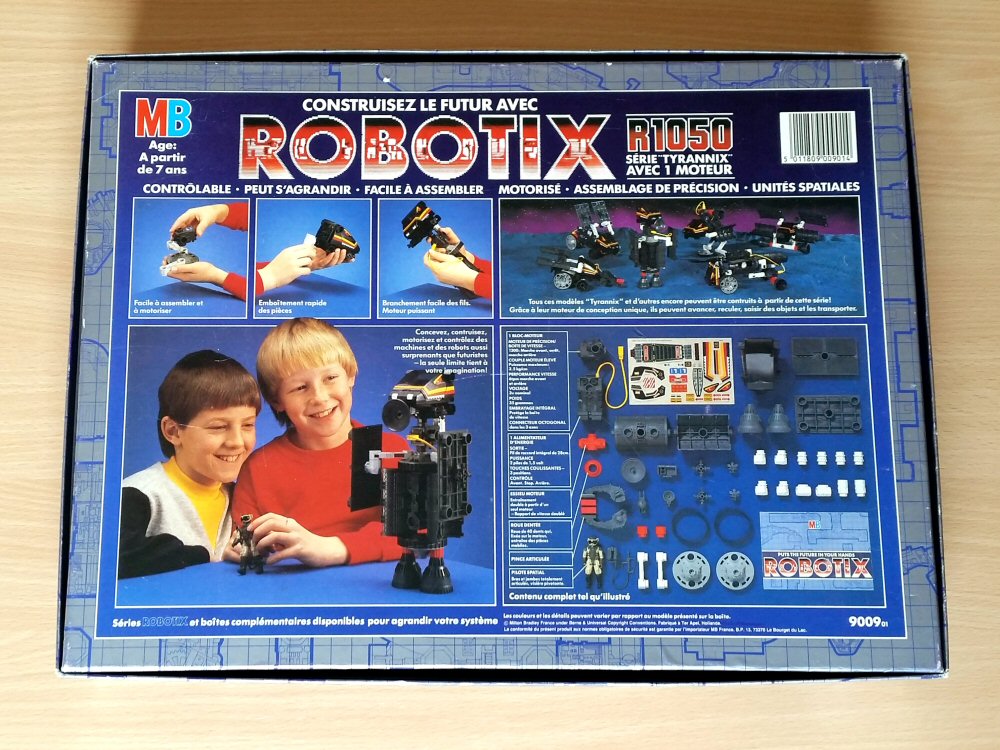 Robotix R1050 Série Tyrannix - boite française, face arrière