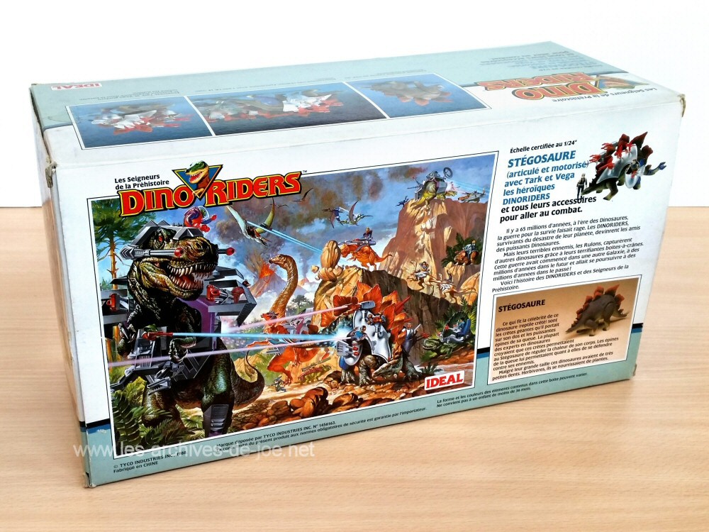 Dino-Riders Stégosaure avec Tark et Vega - dos de la boite