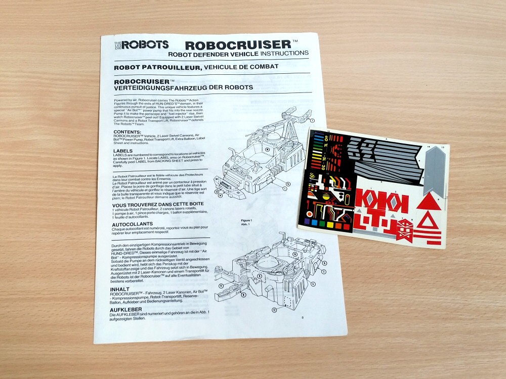 Robo Force - Patrouilleur - Robocruiser - Notice et Stickers