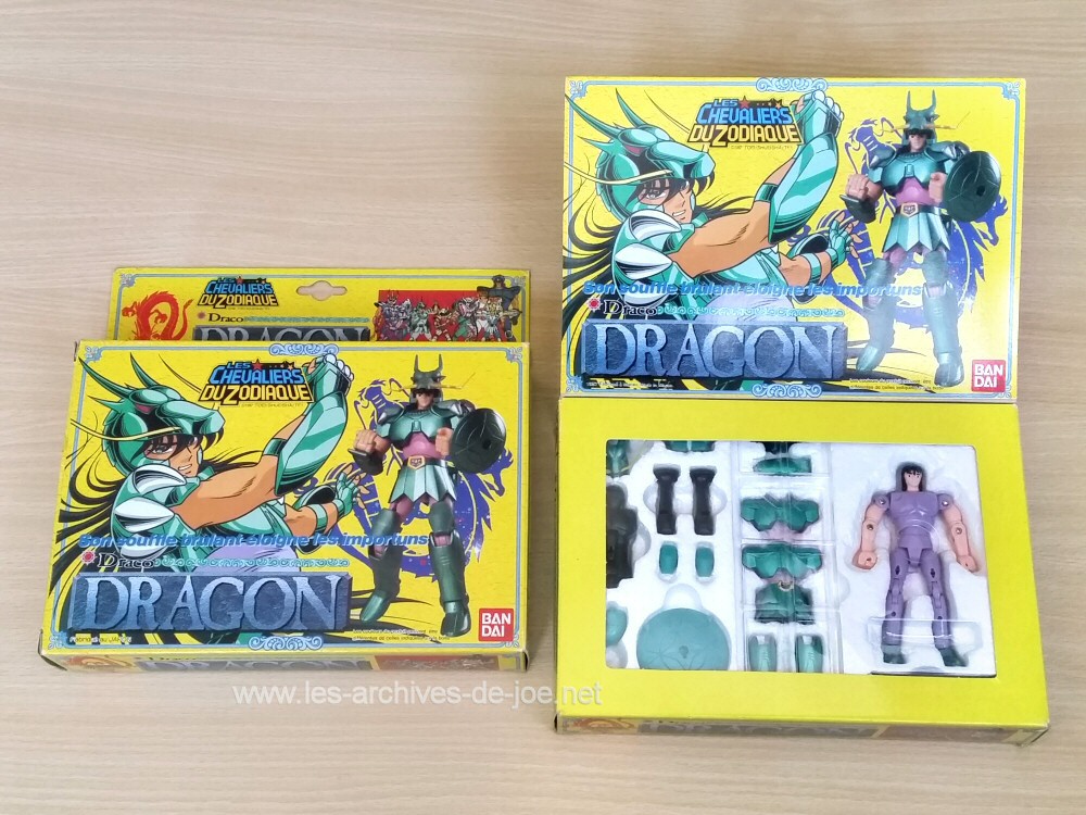Les Chevaliers du Zodiaque Bandai vintage - Dragon V1 - boites FR/JAP et Macao