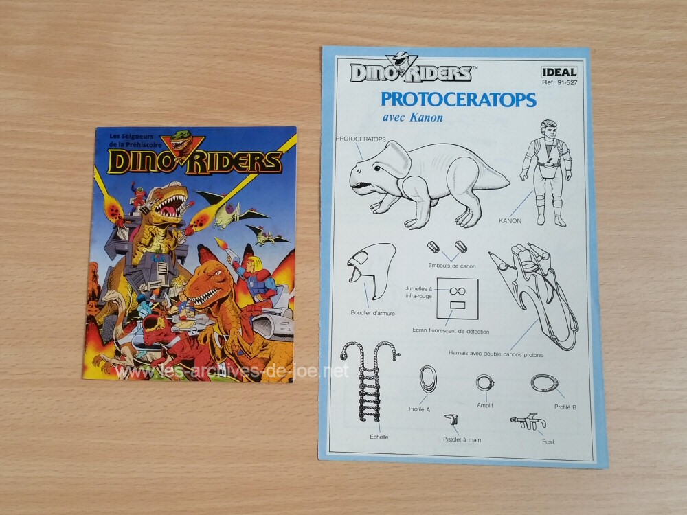 Dino-Riders Protocératops Valorien avec Kanon - Notice et mini BD